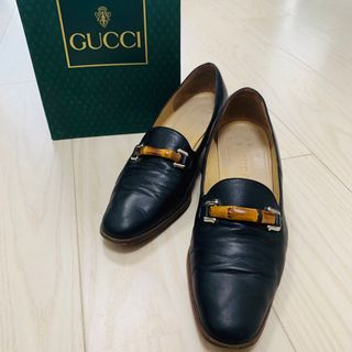 【美品】GUCCI グッチ　ローファー　バンブー　37C