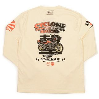 テッドマン(TEDMAN)のカミナリモータース/GSX400FS/ロンT/ホワイト/KMLT-224(Tシャツ/カットソー(七分/長袖))