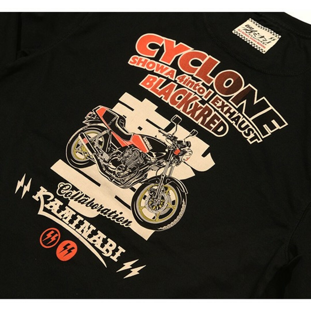 TEDMAN(テッドマン)のカミナリモータース/GSX400FS/ロンT/ブラック/KMLT-224 メンズのトップス(Tシャツ/カットソー(七分/長袖))の商品写真