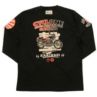 テッドマン(TEDMAN)のカミナリモータース/GSX400FS/ロンT/ブラック/KMLT-224(Tシャツ/カットソー(七分/長袖))