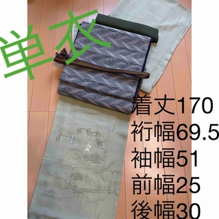 単衣　豪華汕頭刺繍　購入価格５０万円　トールサイズ訪問着　付け下げ(着物)