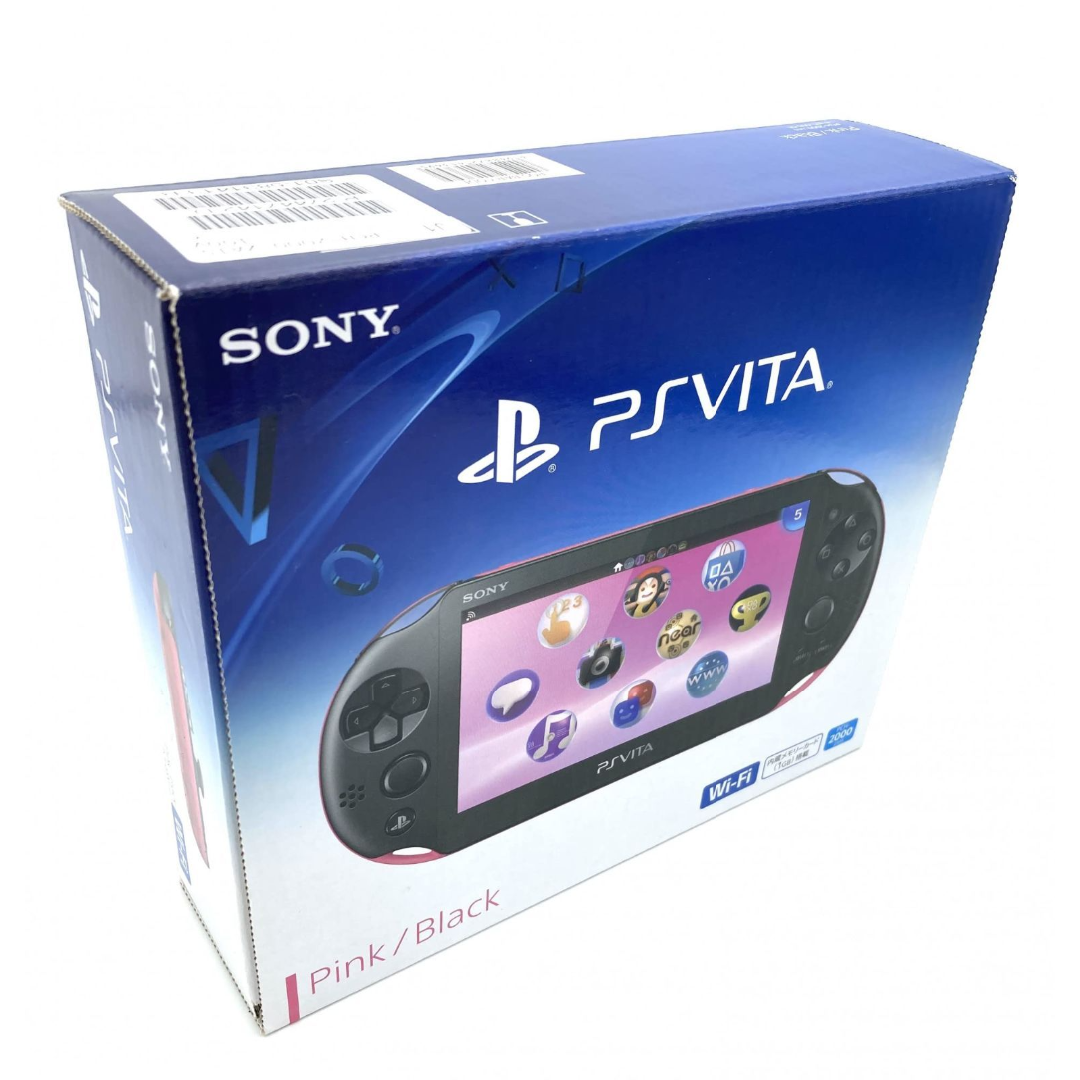 PlayStation Vita(プレイステーションヴィータ)のPlayStation Vita 2000 ピンクブラック 箱付き エンタメ/ホビーのゲームソフト/ゲーム機本体(携帯用ゲーム機本体)の商品写真