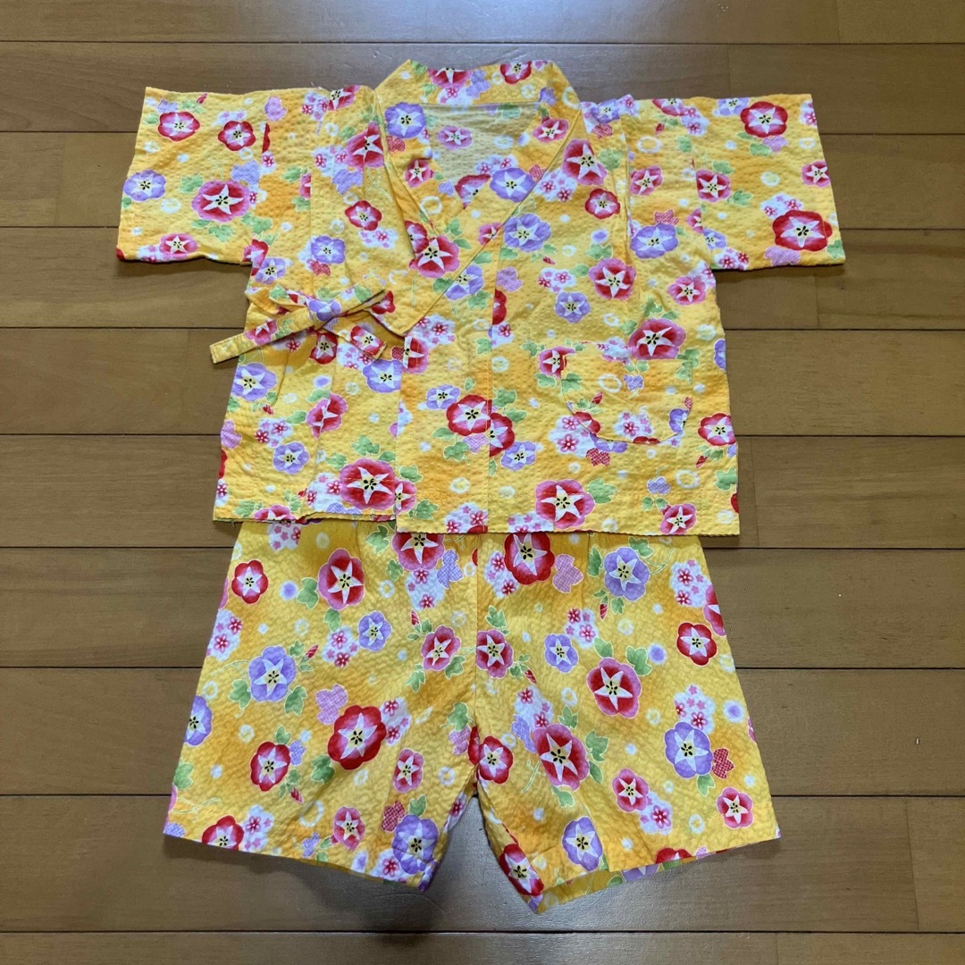 子供浴衣　ハンドメイド キッズ/ベビー/マタニティのキッズ服女の子用(90cm~)(甚平/浴衣)の商品写真