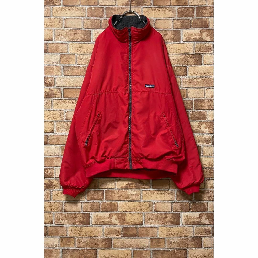 patagonia(パタゴニア)のパタゴニア　USA製　マウンテンジャケット　ビッグシルエット　赤　フリース　XL メンズのジャケット/アウター(ブルゾン)の商品写真