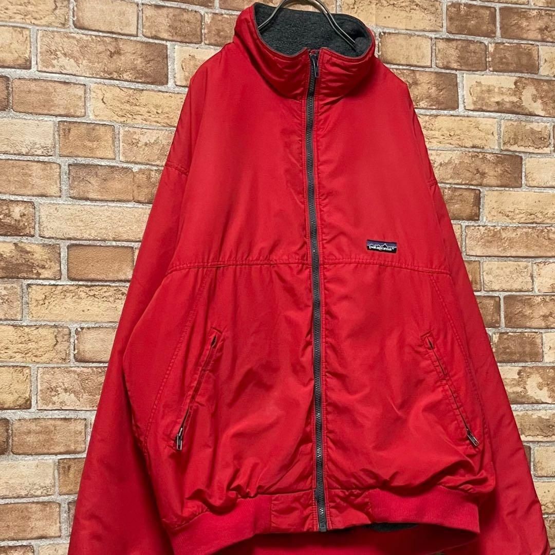 patagonia(パタゴニア)のパタゴニア　USA製　マウンテンジャケット　ビッグシルエット　赤　フリース　XL メンズのジャケット/アウター(ブルゾン)の商品写真