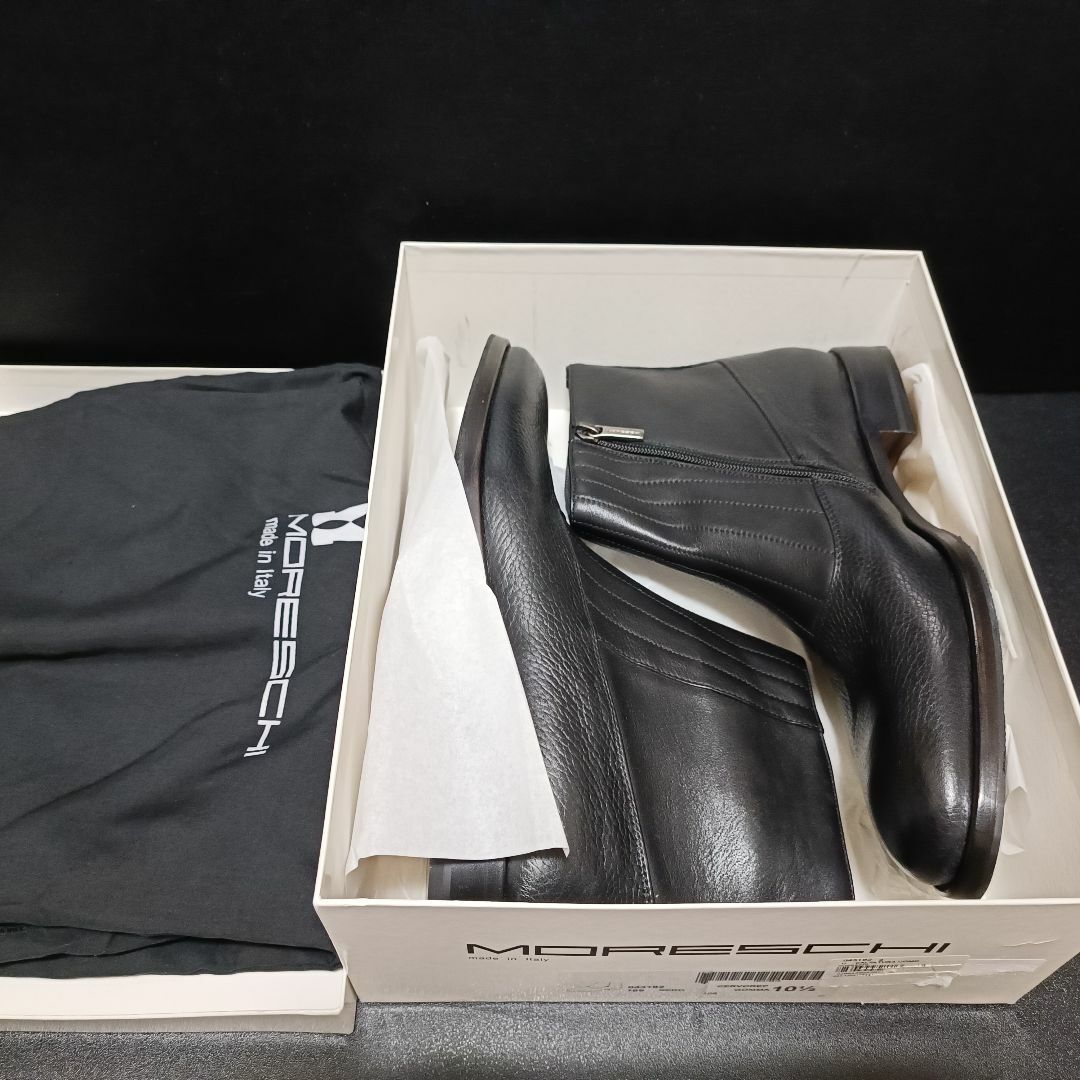 モレスキー（MORESCHI） イタリア製サイドジップブーツ 黒 10.5