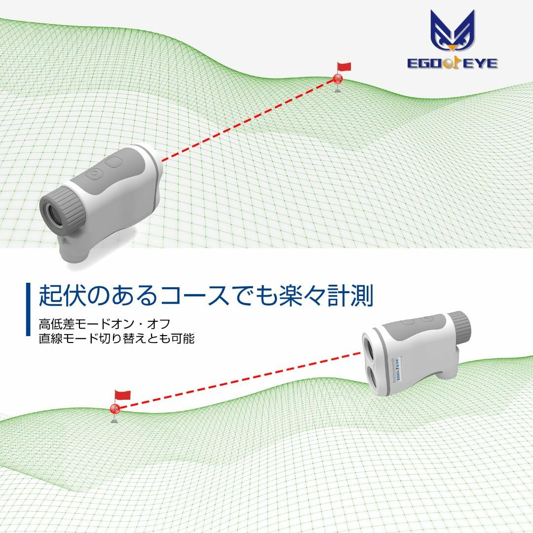 【 90%以上高い透過性 】 EGOOIEYE ゴルフ距離計 600Y測定 0.