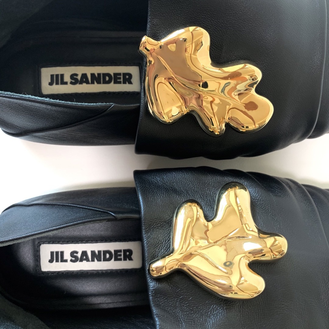 《美品》JIL SANDER 金具付き ポインテッドトゥ バレエシューズ 39