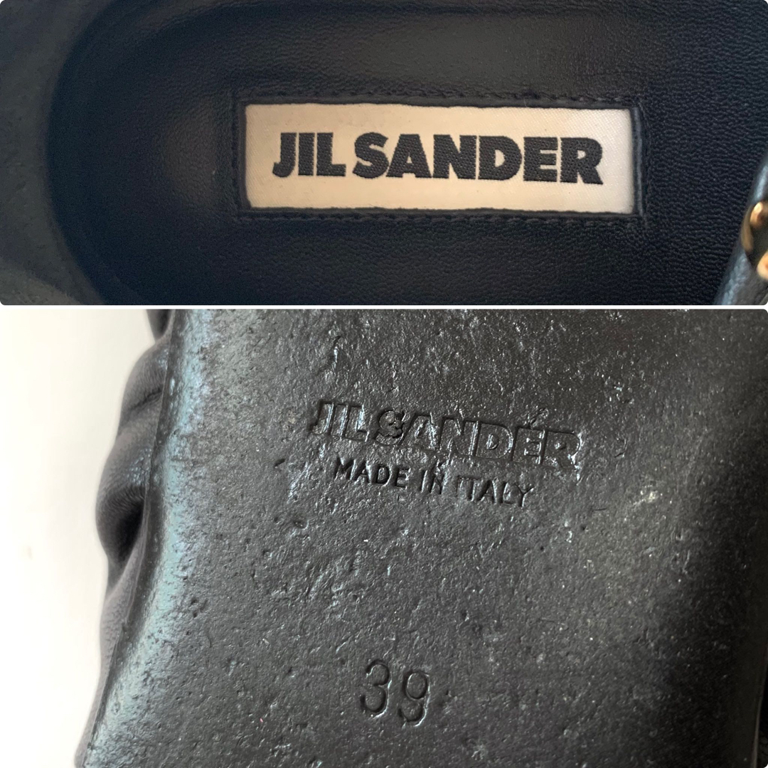 《美品》JIL SANDER 金具付き ポインテッドトゥ バレエシューズ 39