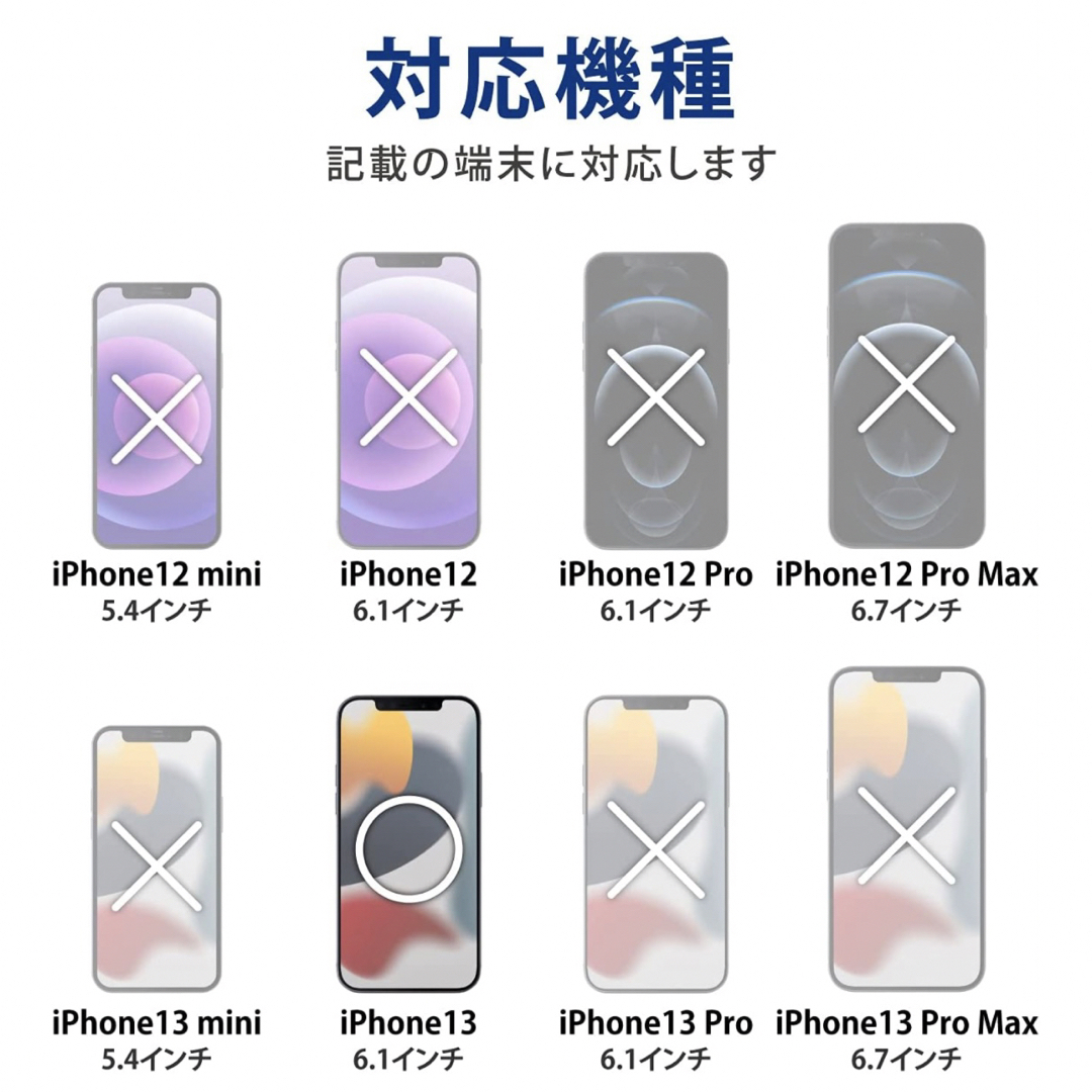 ELECOM(エレコム)のエレコム iPhone 13/14/ハイブリッドシリコン/ネイビー スマホ/家電/カメラのスマホアクセサリー(iPhoneケース)の商品写真