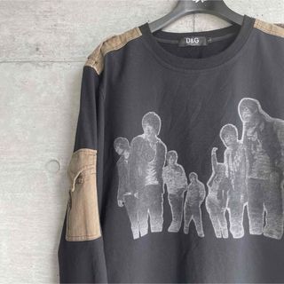 OLD DOLCE&GABBANA ミリタリー プリント ロンT スウェット
