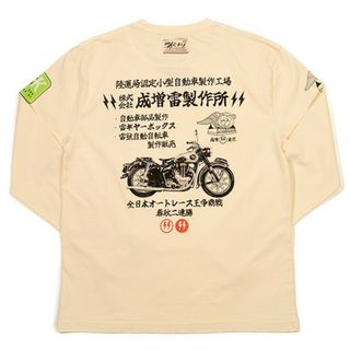 テッドマン(TEDMAN)のカミナリモータース/メグロK1/ロンT/ホワイト/KMLT-225/エフ商会(Tシャツ/カットソー(七分/長袖))