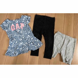 ベビーギャップ(babyGAP)の80 女の子子供服　3点セット　GAP UNIQLO 無印良品(パンツ)