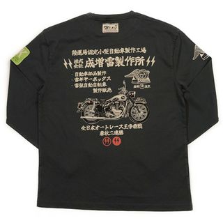 テッドマン(TEDMAN)のカミナリモータース/メグロK1/ロンT/ネイビー/KMLT-225/エフ商会(Tシャツ/カットソー(七分/長袖))