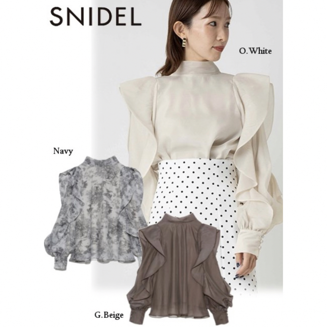 snidel  オーガンシースルーブラウス  NVY