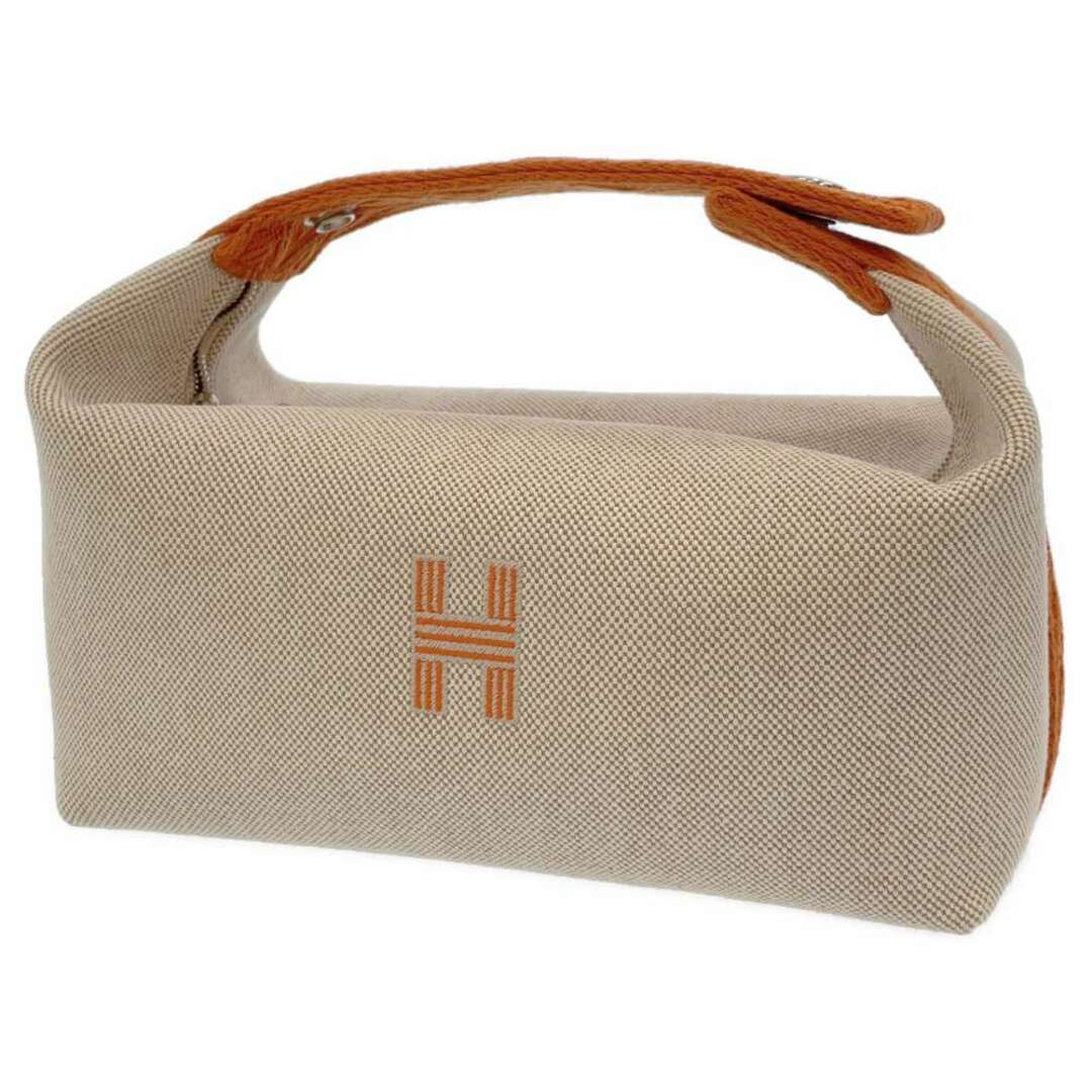 エルメス ブリッド・ア・ブラックPM ジグザグ オレンジ/シルバー金具 キャンバス HERMES ポーチ