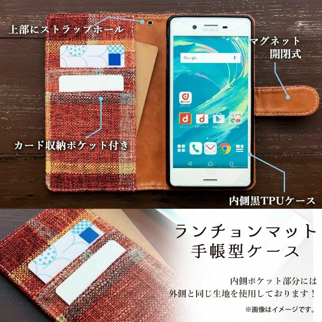 BASIO 2 SHV36 ランチョンマット風 手帳型 ケース カバー 手帳型ケ