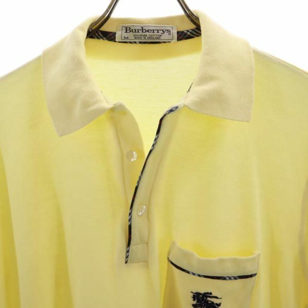 BURBERRY - バーバリーズ 90s オールド 半袖 ポロシャツ M イエロー系