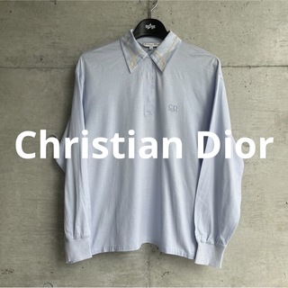 クリスチャンディオール(Christian Dior)のChristian Dior 襟刺繍 ポロシャツ ロンT シャツ(シャツ)