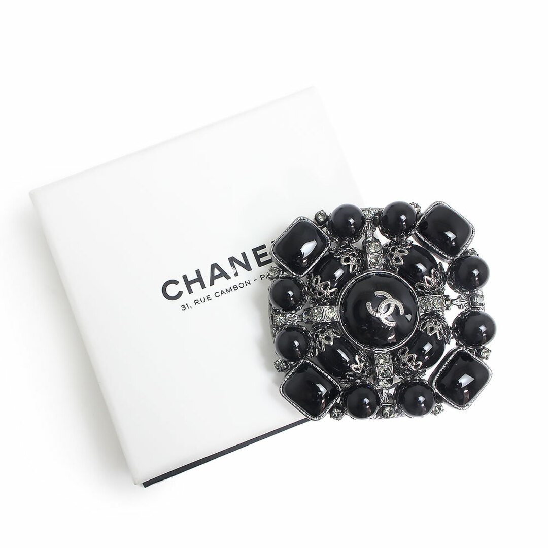 シャネル  ブローチ ブラック  CHANEL コサージュ 箱付き