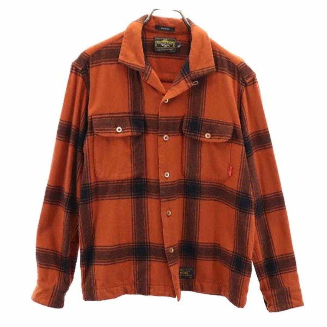 wtaps オンブレチェックシャツ　plaid shirts M相当　ブラウン