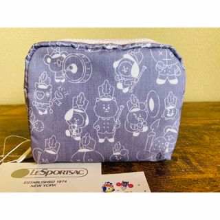 レスポートサック(LeSportsac)の新品LesportSacレスポートサック スクエアポーチ BT21 物入れ　化粧(ポーチ)