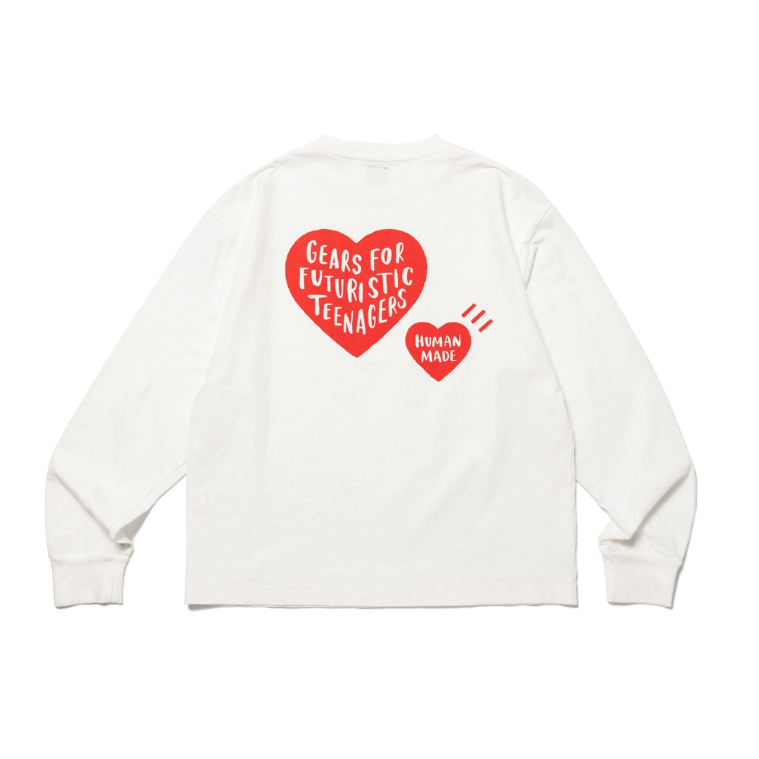 ヒューマンメイド GRAPHIC L/S T-SHIRT #6 白2XL - Tシャツ/カットソー