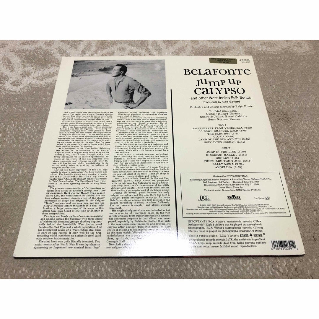 DCC Harry Belafonte Jump Up Calypso 高音質