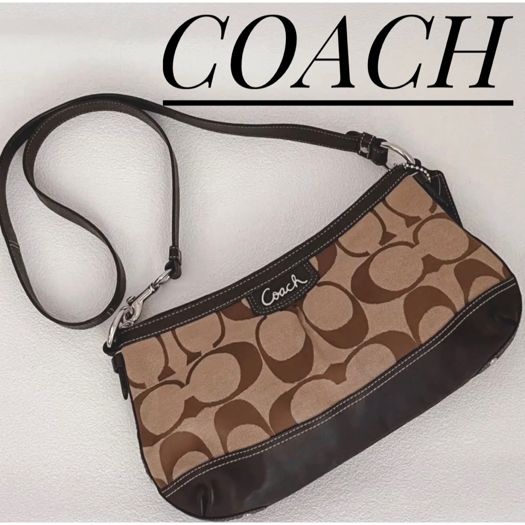 COACH コーチ ショルダーバック シグネチャー キャンパス 斜めがけ 未使用-