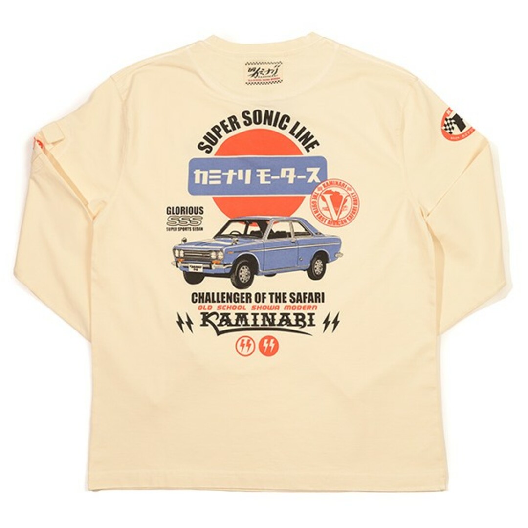 TEDMAN(テッドマン)のカミナリモータース/510ブルーバードSSS/ロンT/ホワイト/KMLT-226 メンズのトップス(Tシャツ/カットソー(七分/長袖))の商品写真