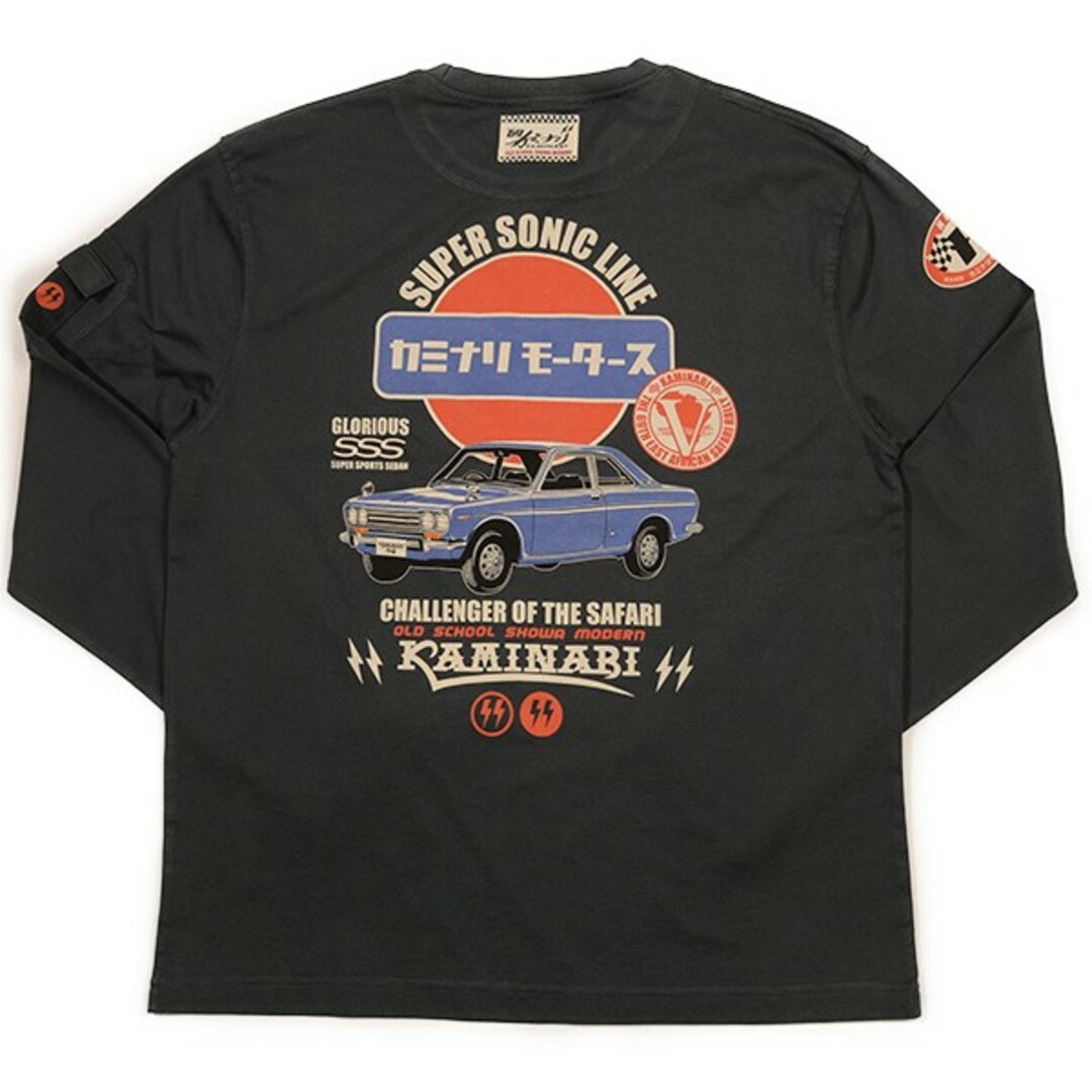 TEDMAN(テッドマン)のカミナリモータース/510ブルーバードSSS/ロンT/ネイビー/KMLT-226 メンズのトップス(Tシャツ/カットソー(七分/長袖))の商品写真