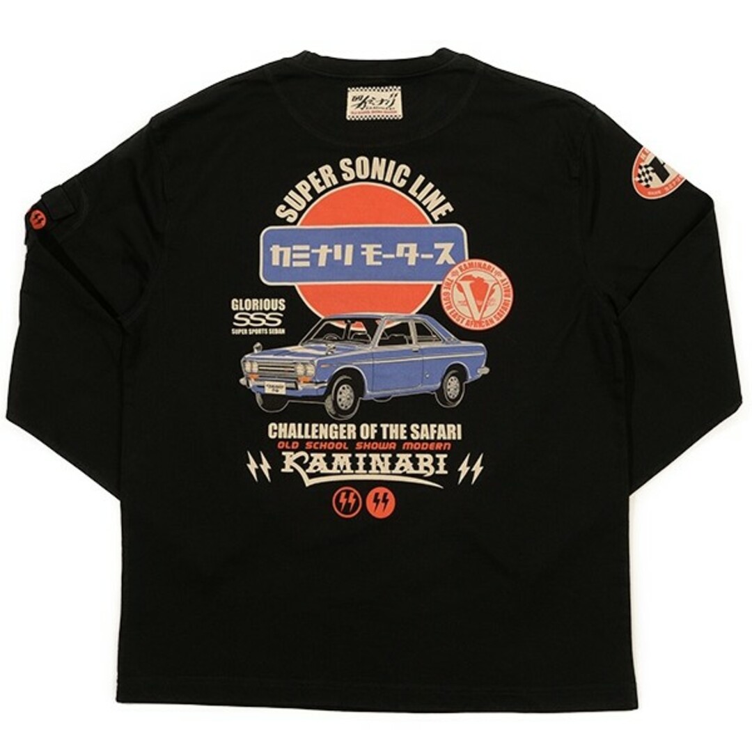 TEDMAN(テッドマン)のカミナリモータース/510ブルーバードSSS/ロンT/ブラック/KMLT-226 メンズのトップス(Tシャツ/カットソー(七分/長袖))の商品写真