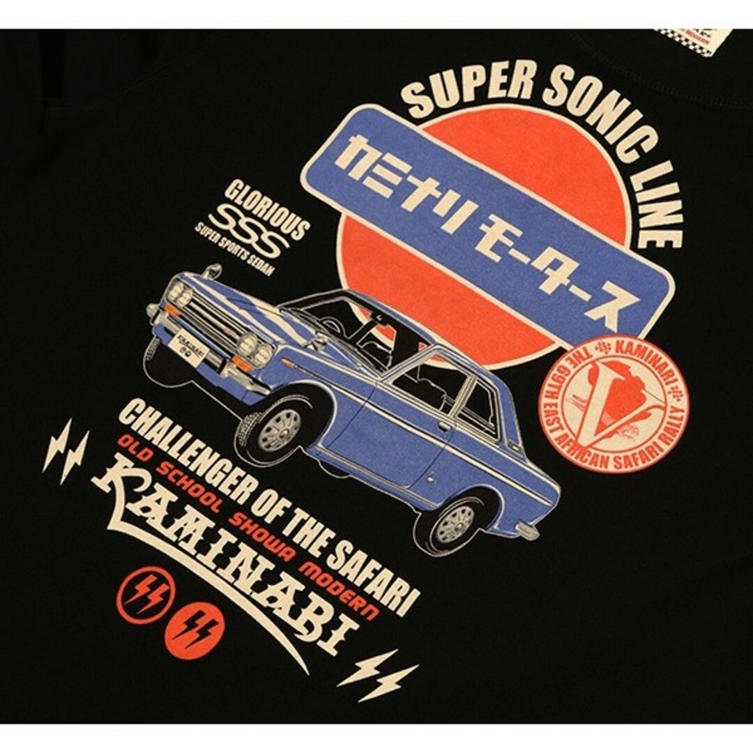 TEDMAN(テッドマン)のカミナリモータース/510ブルーバードSSS/ロンT/ブラック/KMLT-226 メンズのトップス(Tシャツ/カットソー(七分/長袖))の商品写真