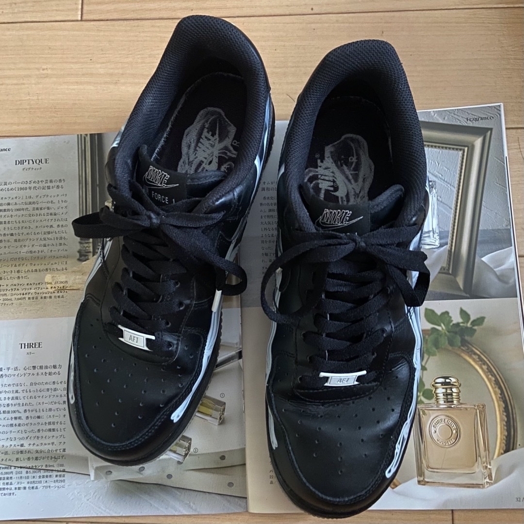 NIKE AIR FORCE 1 LOW BLACK SKELETON メンズの靴/シューズ(スニーカー)の商品写真