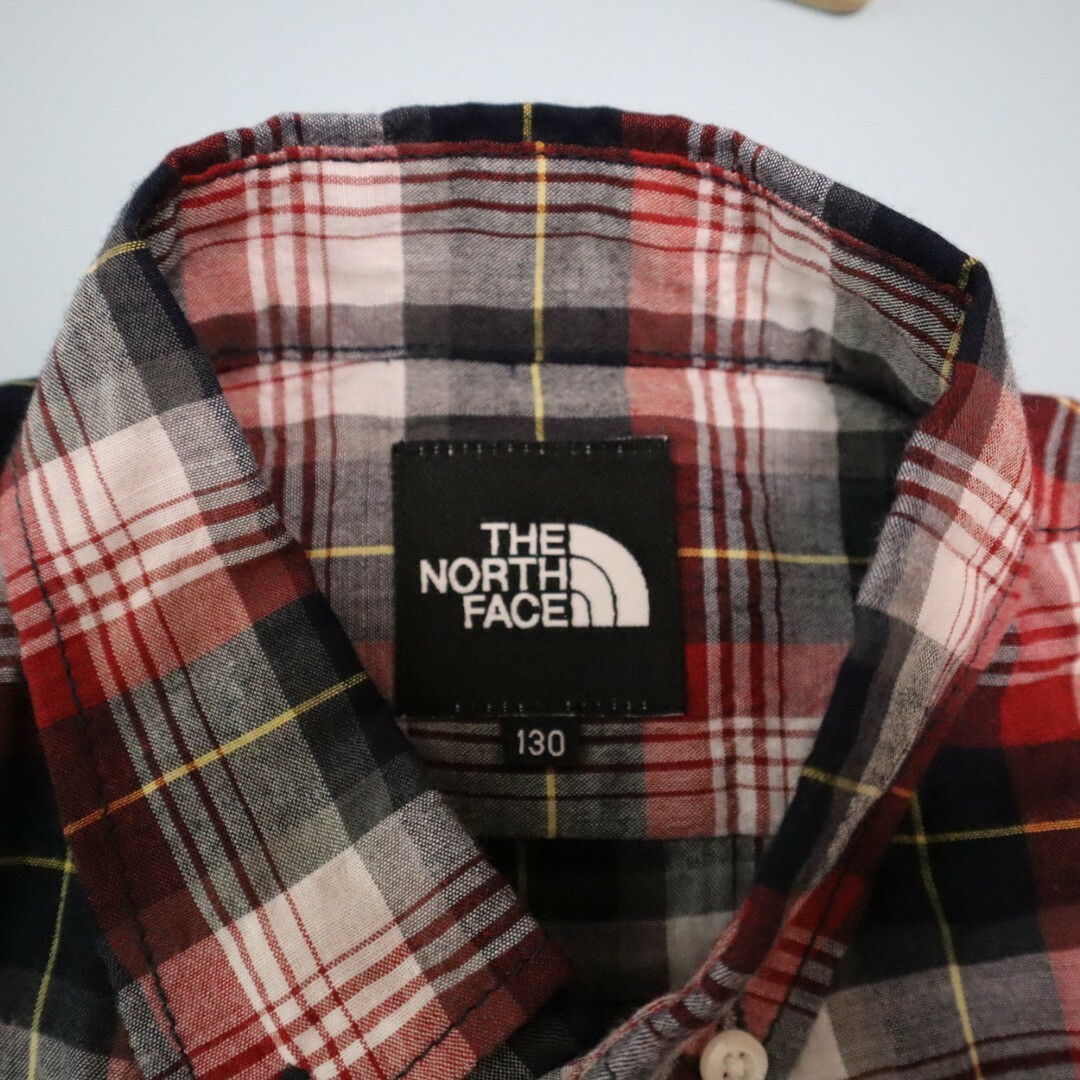 THE NORTH FACE(ザノースフェイス)のザノースフェイス　半袖シャツ　チェック【130】 キッズ/ベビー/マタニティのキッズ服男の子用(90cm~)(Tシャツ/カットソー)の商品写真