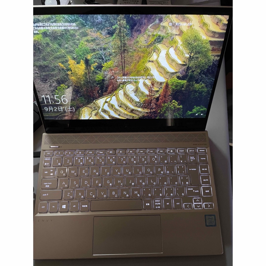 タッチパネルHP ENVY 13 インチ軽量ノートパソコン