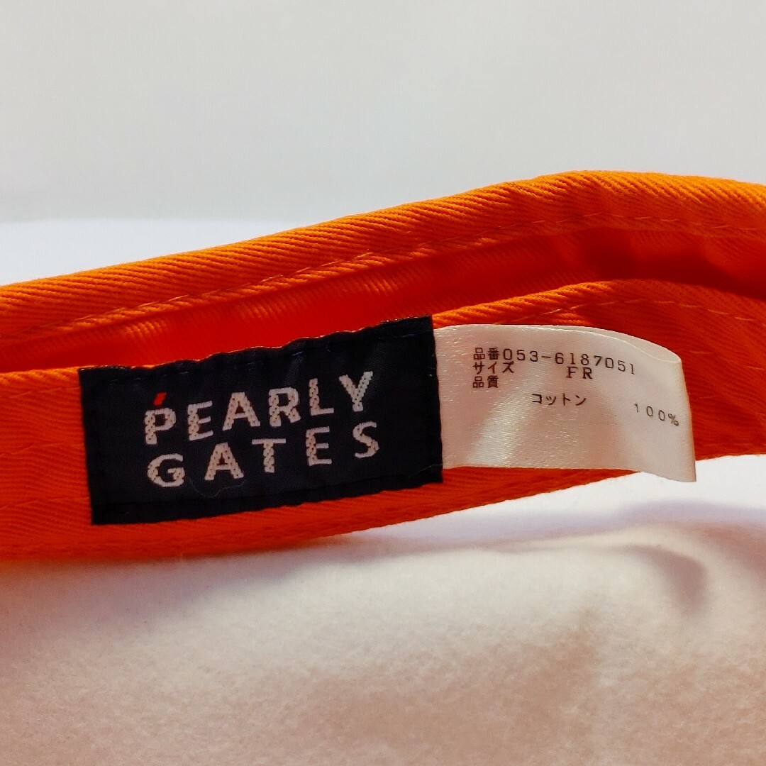 PEARLY GATES(パーリーゲイツ)のPEARLY GATES スヌーピー サンバイザー オレンジ【0281】 スポーツ/アウトドアのゴルフ(ウエア)の商品写真