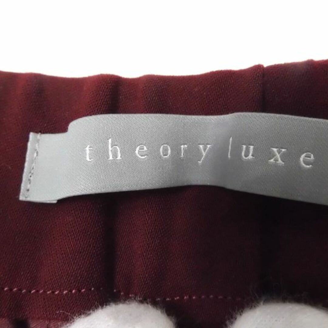 theory(セオリー)の未使用 theory luxe セオリー 03-2306400 Hudson Carol スリムテーパードパンツ 1点 ワインレッド 34 ポリエステル クロップド センタープレス ボトムス レディース AU1964A72  レディースのパンツ(ショートパンツ)の商品写真