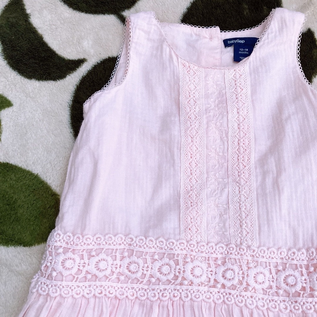 babyGAP(ベビーギャップ)のガーゼワンピースセットアップ　スカート　ブルマ80 キッズ/ベビー/マタニティのベビー服(~85cm)(ワンピース)の商品写真