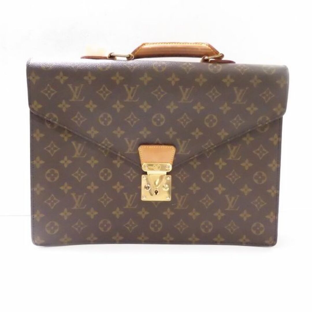 難有 LOUIS VUITTON ルイヴィトン セルヴィエット コンセイエ(M53331) モノグラム ブリーフケース 1点 ブラウン 仕事 通勤 ビジネスバッグ メンズ AY4177W3285cm横