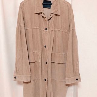 新品☆ZARA ザラ ロングコート ブラック XS コーデュロイ