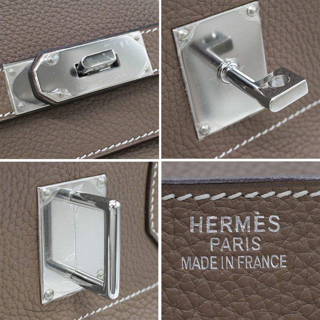 Hermes(エルメス)の未使用品 エルメス ショルダーバーキン トリヨンクレマンス エトゥープ □J刻印 レディースのバッグ(ショルダーバッグ)の商品写真