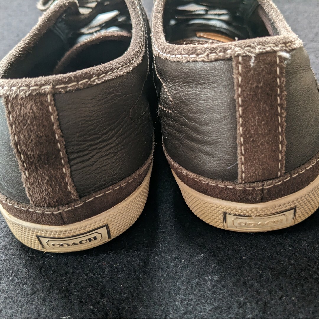 COACH コーチ レザー スニーカー シューズ ダークブラウン 9M cm