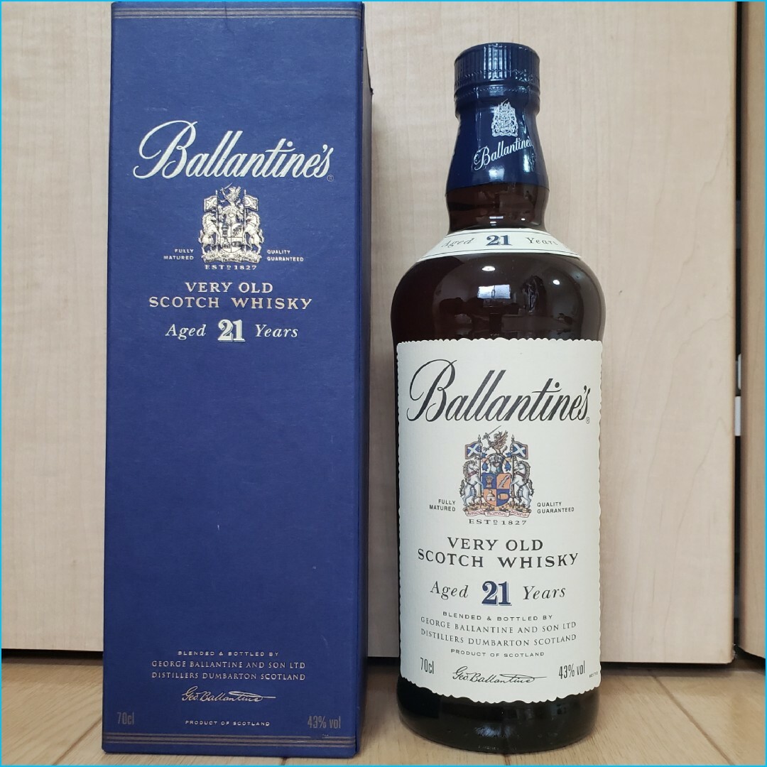 バランタイン(バランタイン)の箱付未開封】古酒/BALLANTINE’Sバランタイン21年/スコッチウイスキー 食品/飲料/酒の酒(ウイスキー)の商品写真