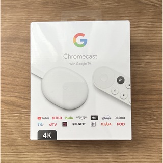 グーグル(Google)の新品未開封 Google chromecast 4k ホワイト(映像用ケーブル)