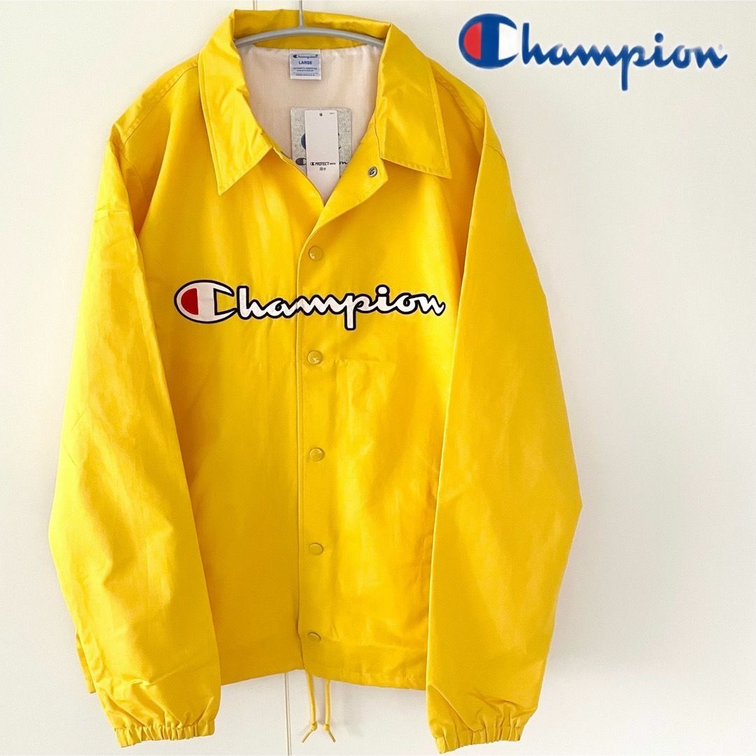 【限定価格】ジャケット ブルゾン Champion 撥水 ロゴ コーチジャケット