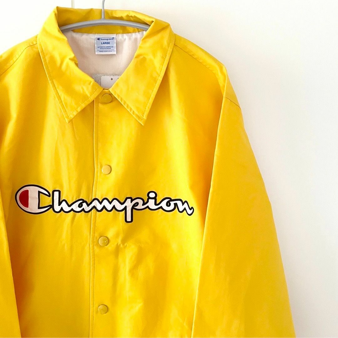 【限定価格】ジャケット ブルゾン Champion 撥水 ロゴ コーチジャケット