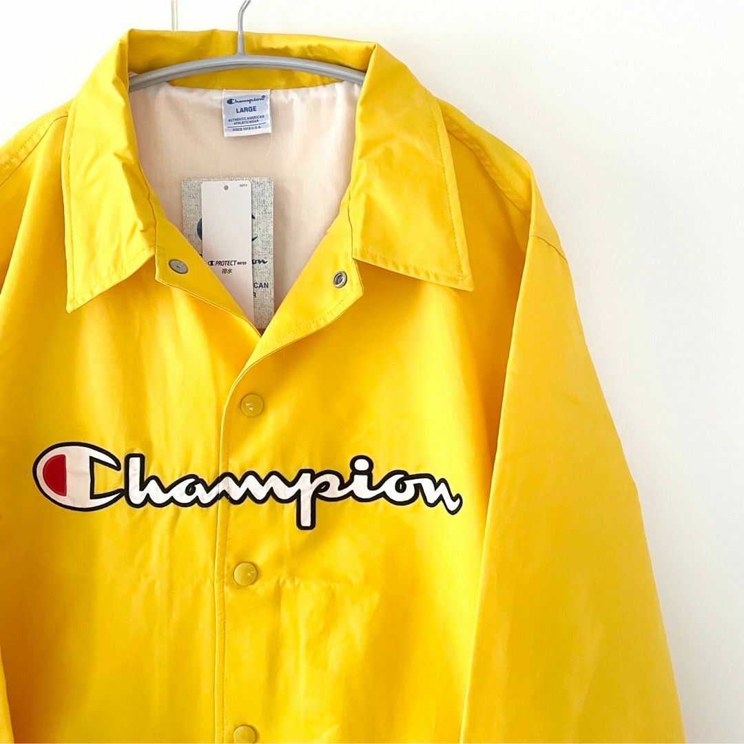 【限定価格】ジャケット ブルゾン Champion 撥水 ロゴ コーチジャケット