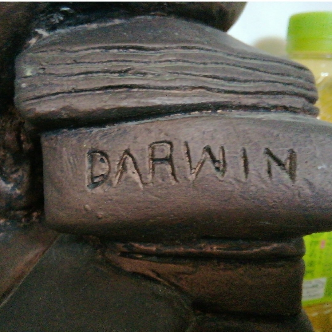 「ダーウィンの猿」　ブロンズ？(材質不明)　有名な置物 エンタメ/ホビーの美術品/アンティーク(金属工芸)の商品写真