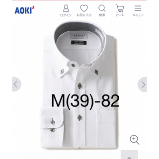 アオキ(AOKI)のアオキ　 LES MUES ノンアイロンシャツ M(39)-82(シャツ)